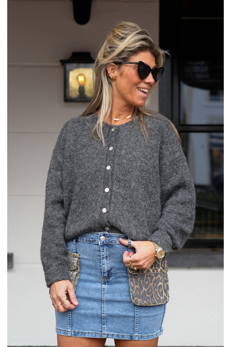 Vest LIANNE Donkergrijs