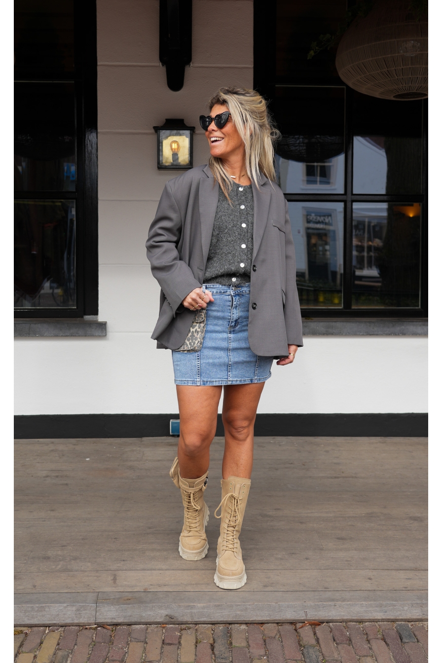 Vest LIANNE Donkergrijs