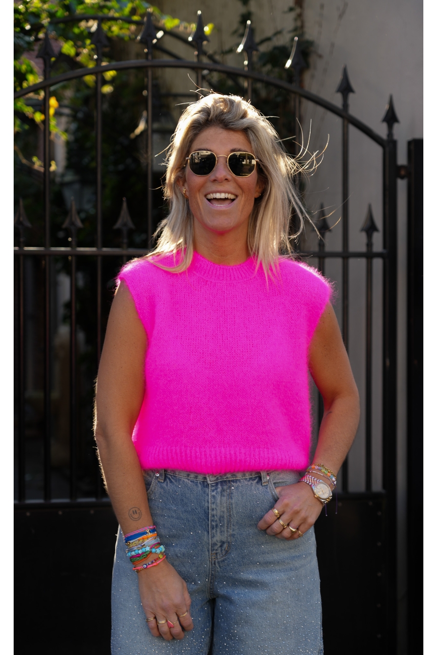 Mohair Spencer Fel Roze