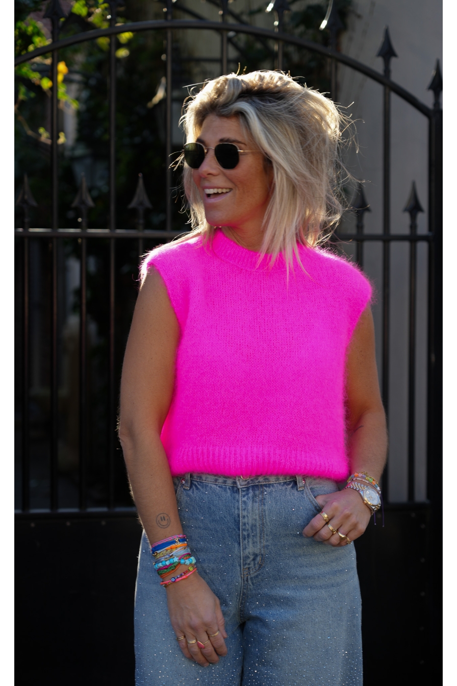 Mohair Spencer Fel Roze