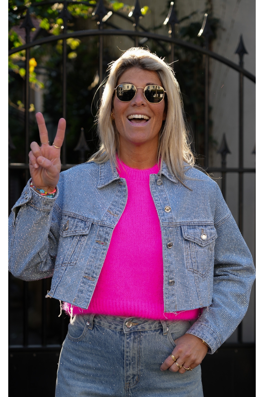 Mohair Spencer Fel Roze