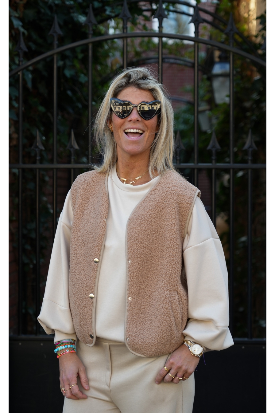Teddy Gilet Gea Camel