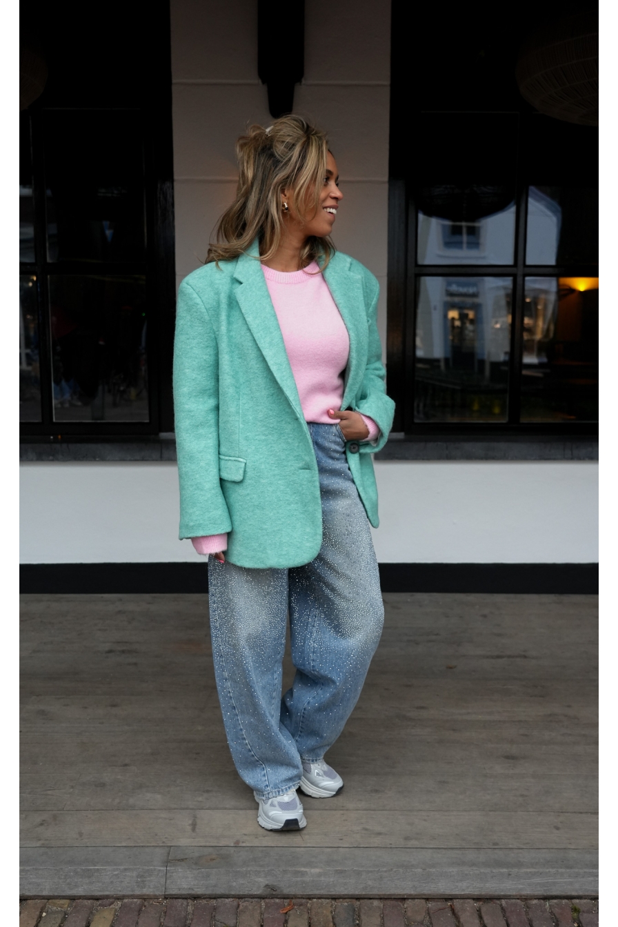 Oversized Blazer Turquoise