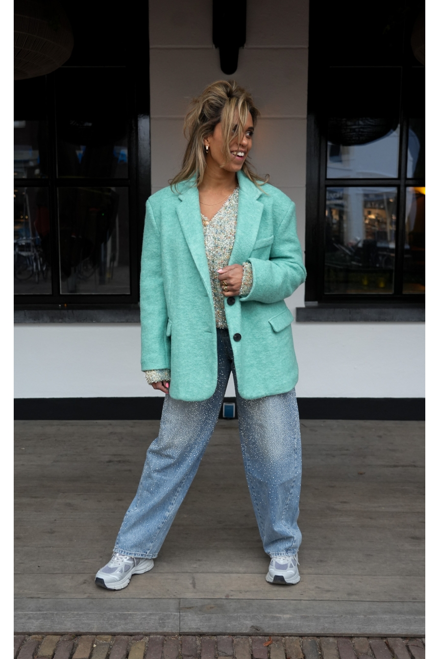 Oversized Blazer Turquoise