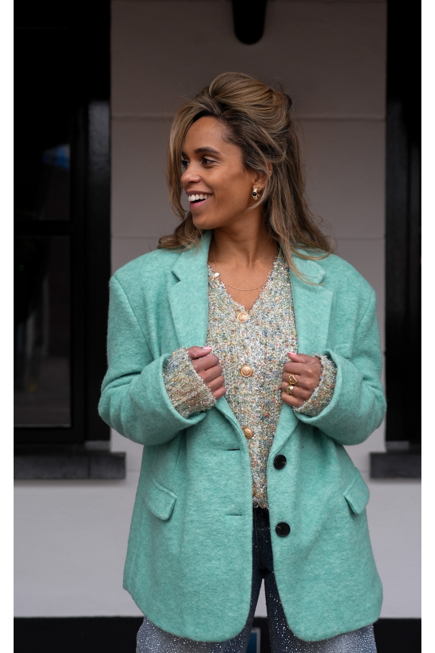 Oversized Blazer Turquoise