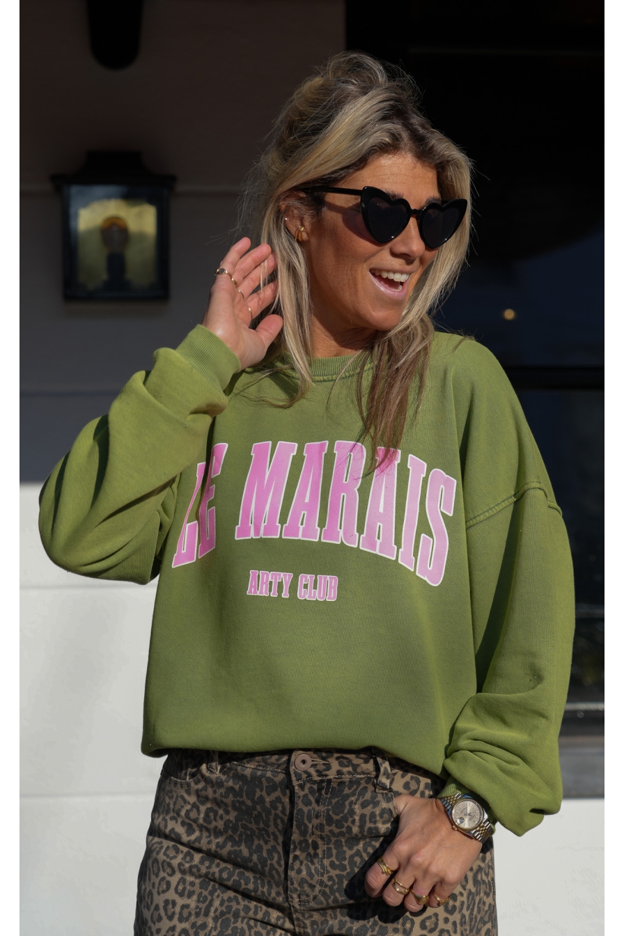 Sweater AC Groen Roze