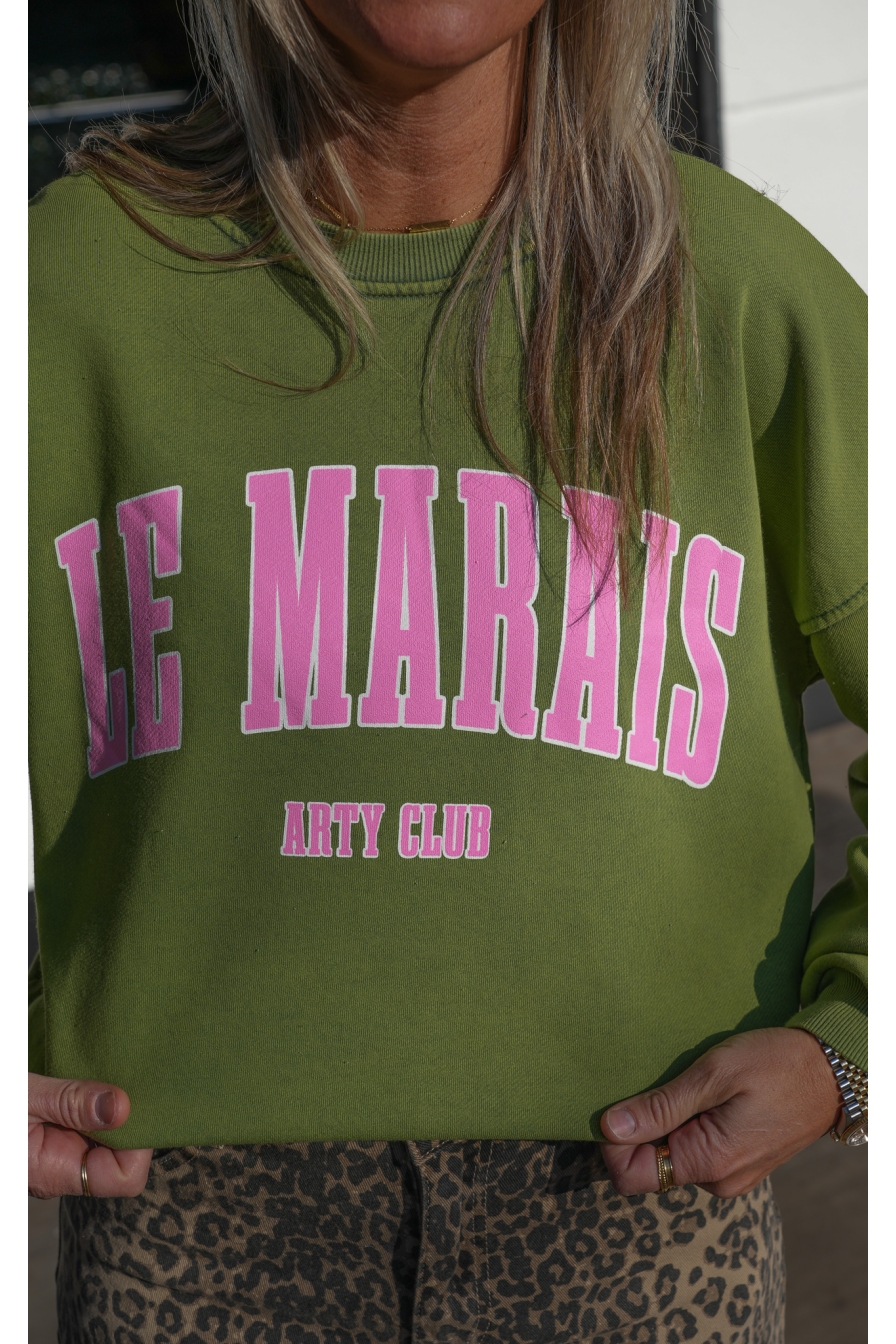 Sweater AC Groen Roze