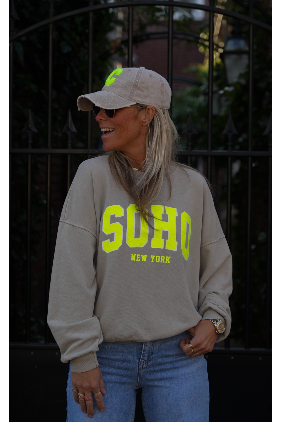 Sweater SOHO Beige - Lime