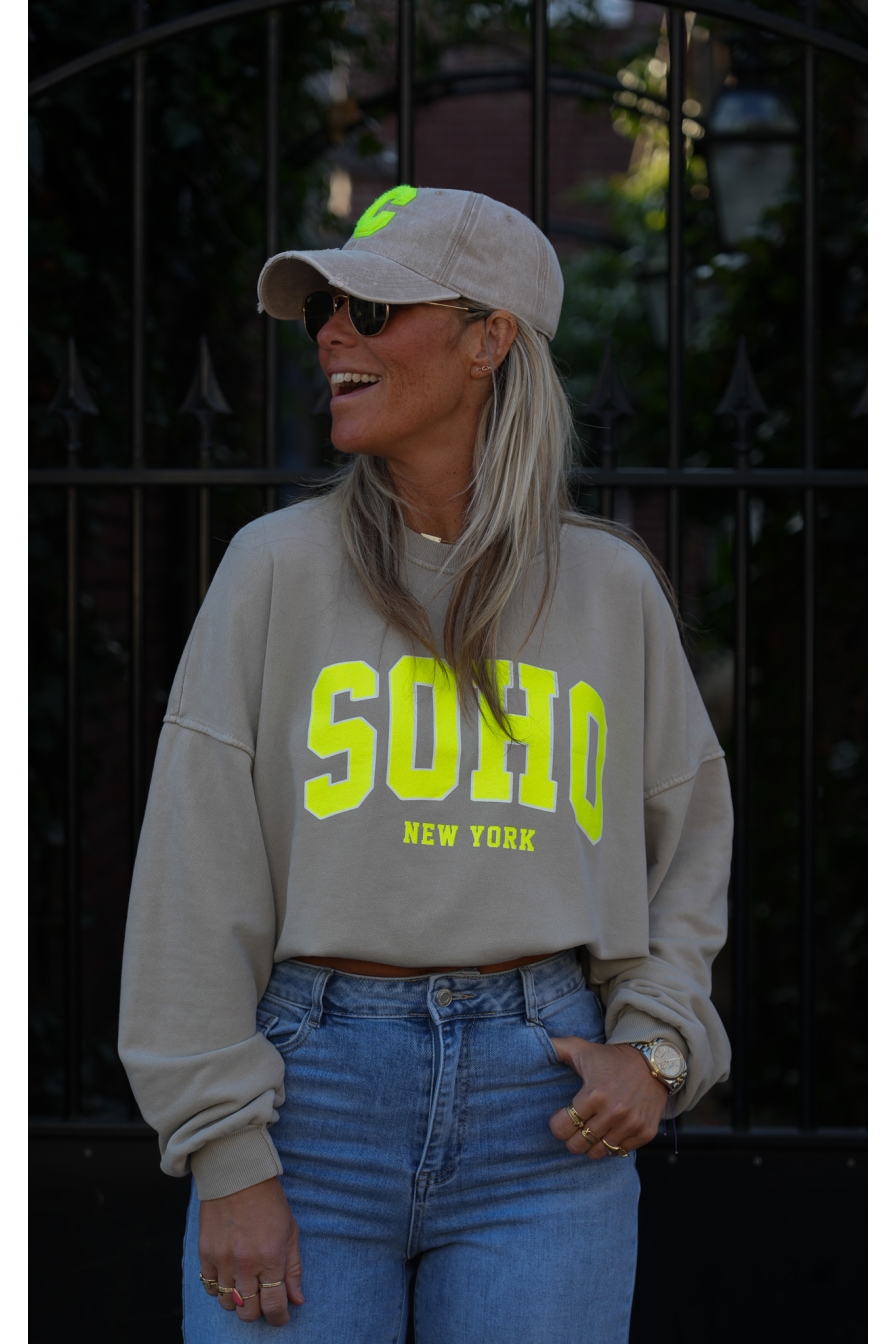 Sweater SOHO Beige - Lime