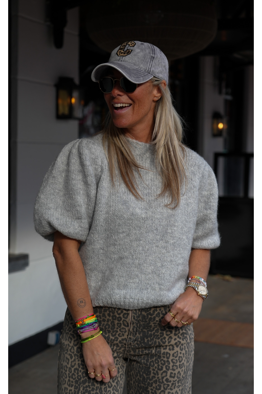 Cap C Stone Washed Grijs/Blauw