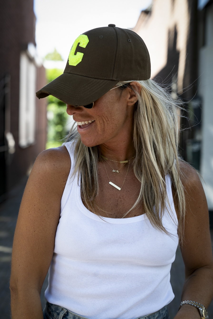 Cap C Bruin - Lime