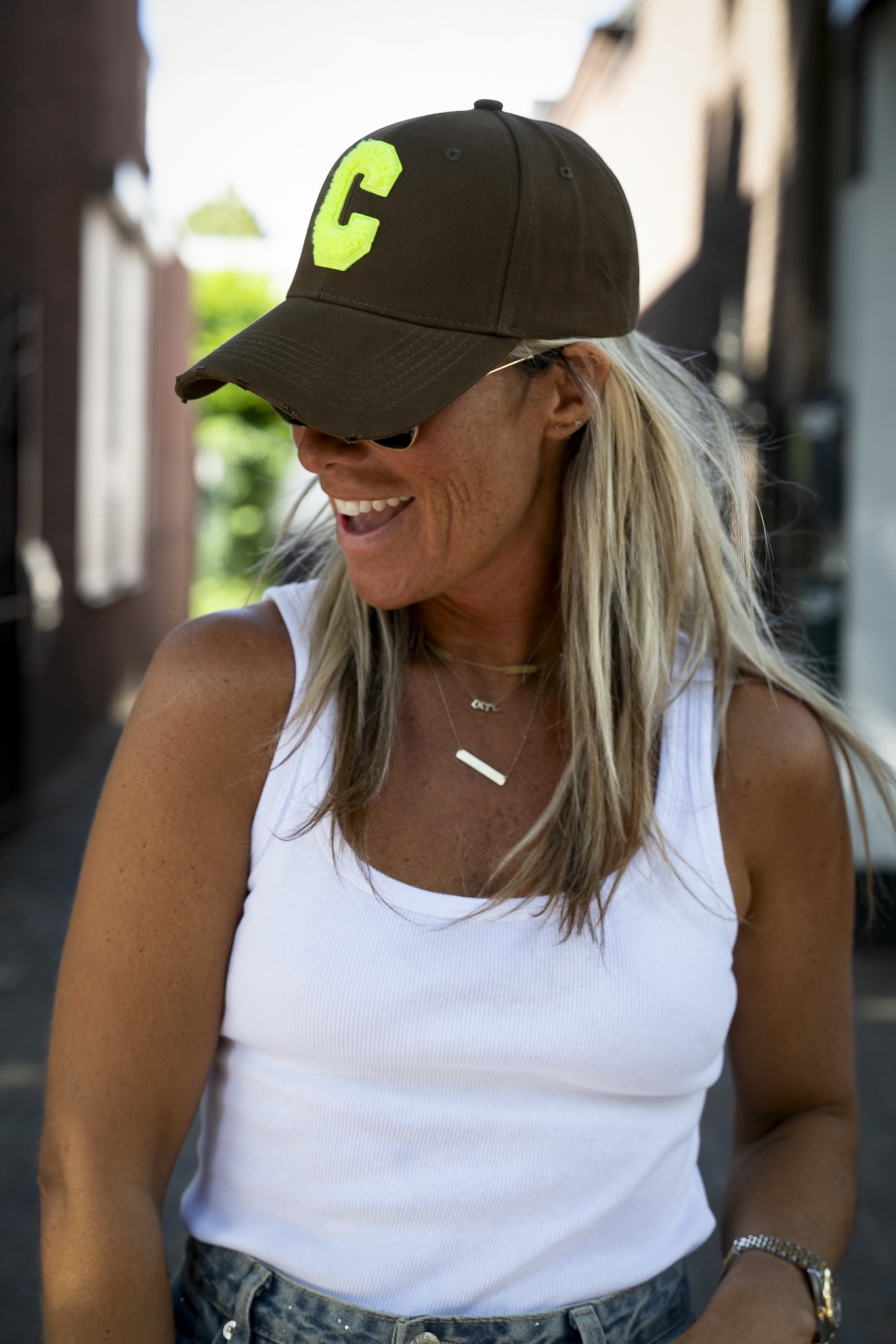 Cap C Bruin - Lime