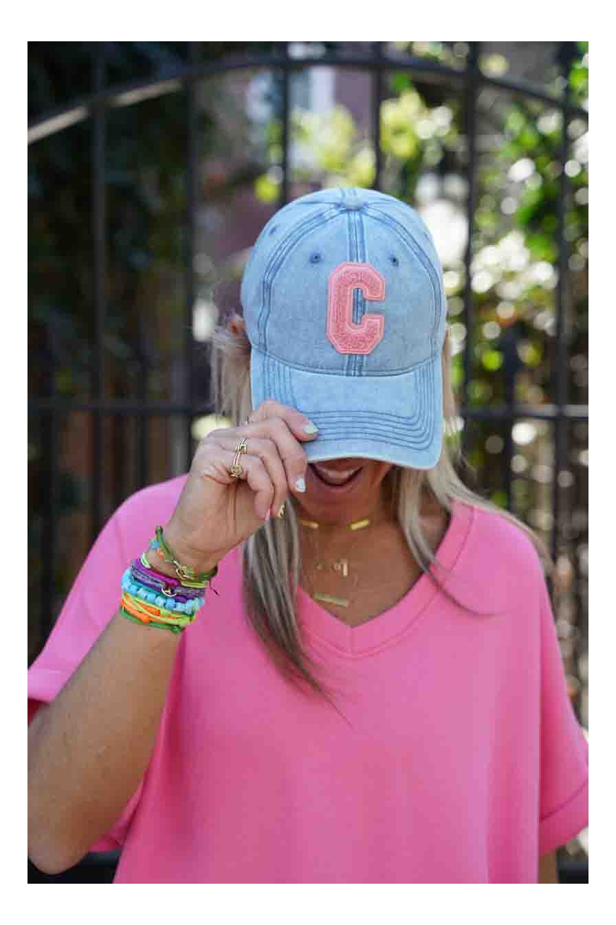 Cap C Denim Zacht Roze