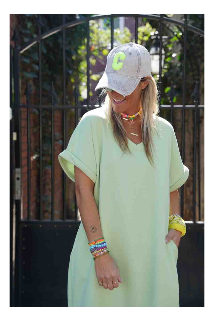 Cap C Stone Washed Grijs