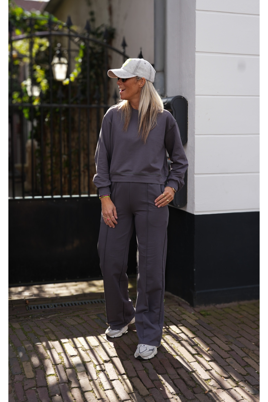 Sweat Pantalon Simone Donkergrijs