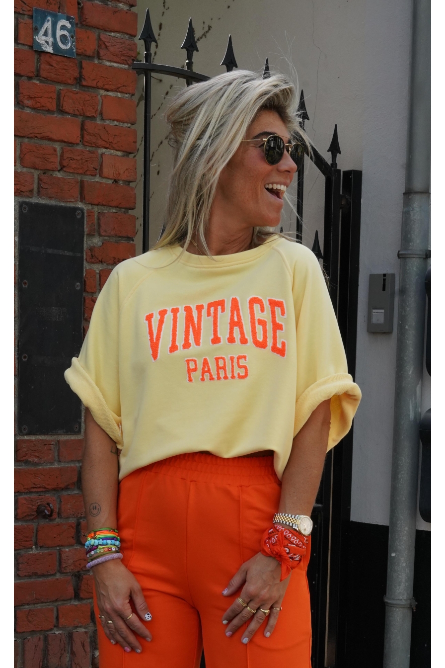 Sweater Vintage Paris Geel