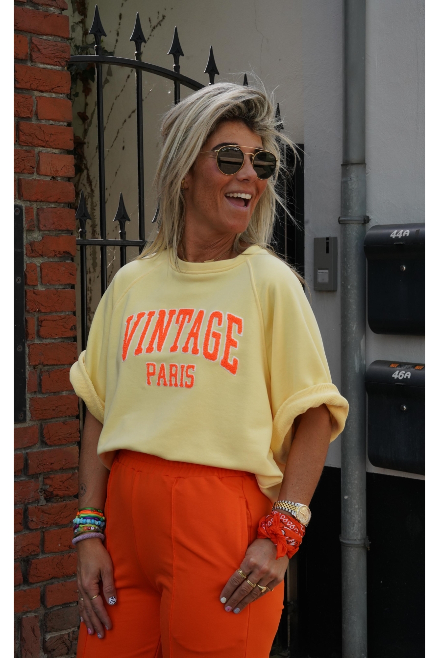 Sweater Vintage Paris Geel