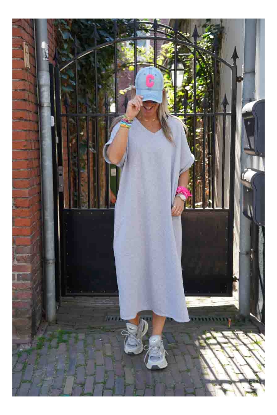 Sweatdress V Veronique Grijs