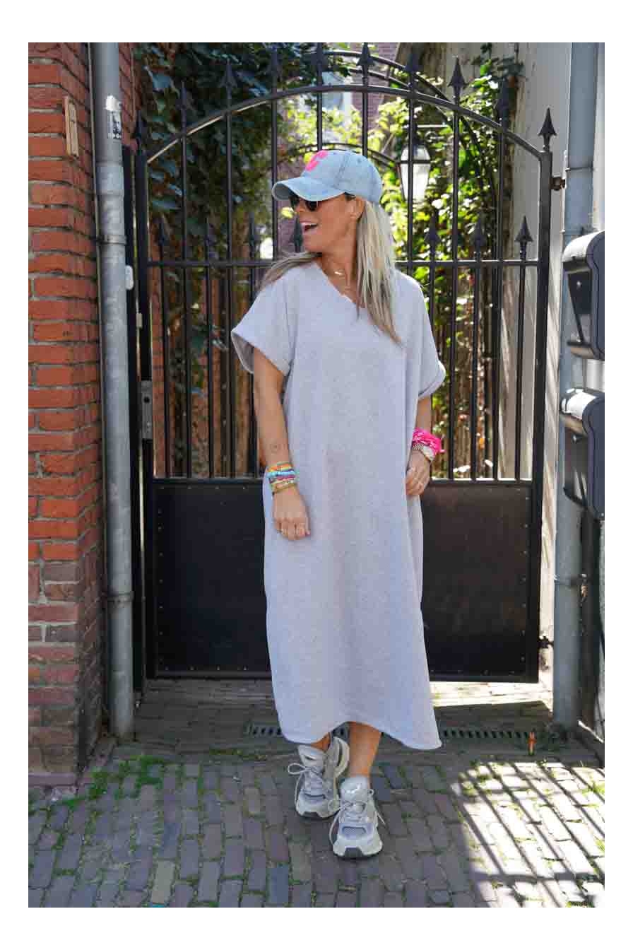 Sweatdress V Veronique Grijs