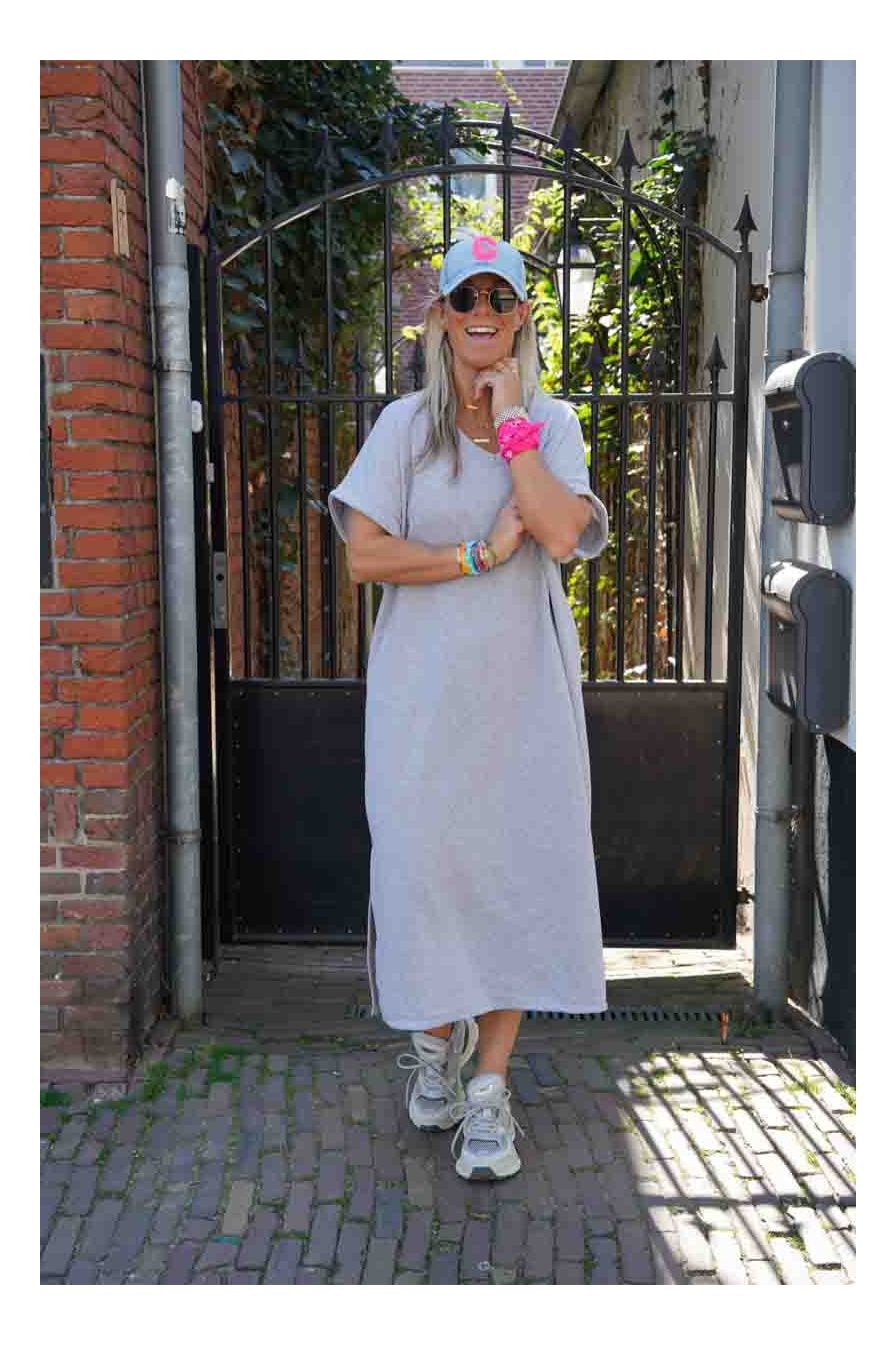 Sweatdress V Veronique Grijs