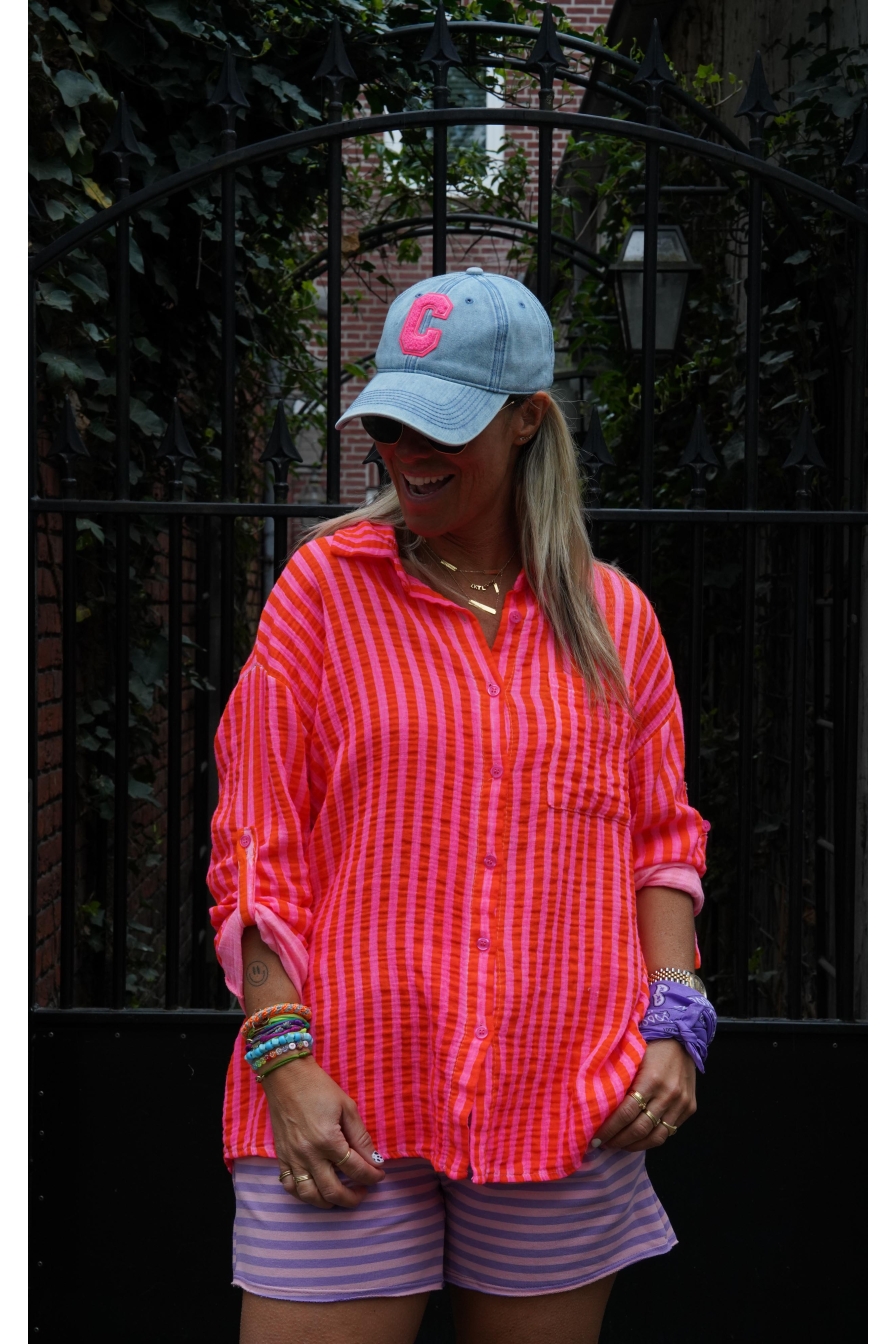 Blouse Cala XoXo Oranje-Fuchsia