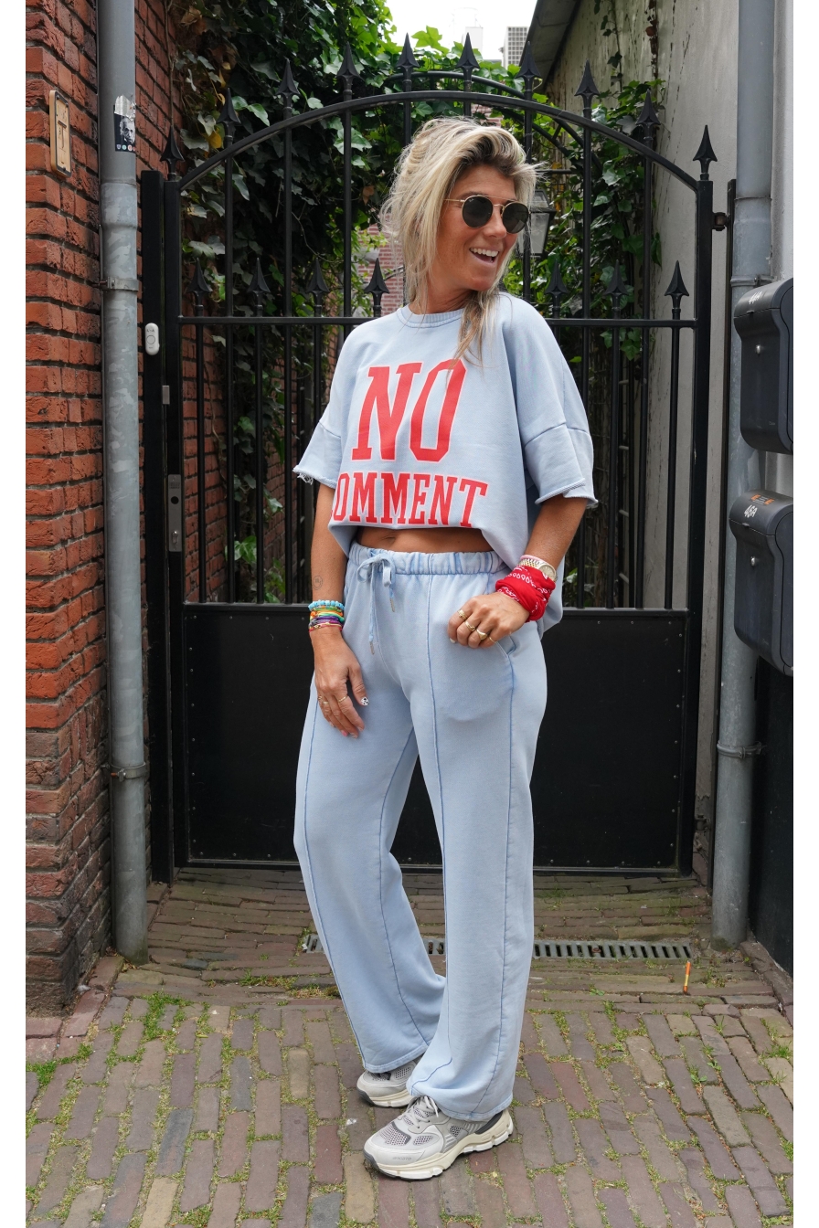 Lange Set No Comment Blauw