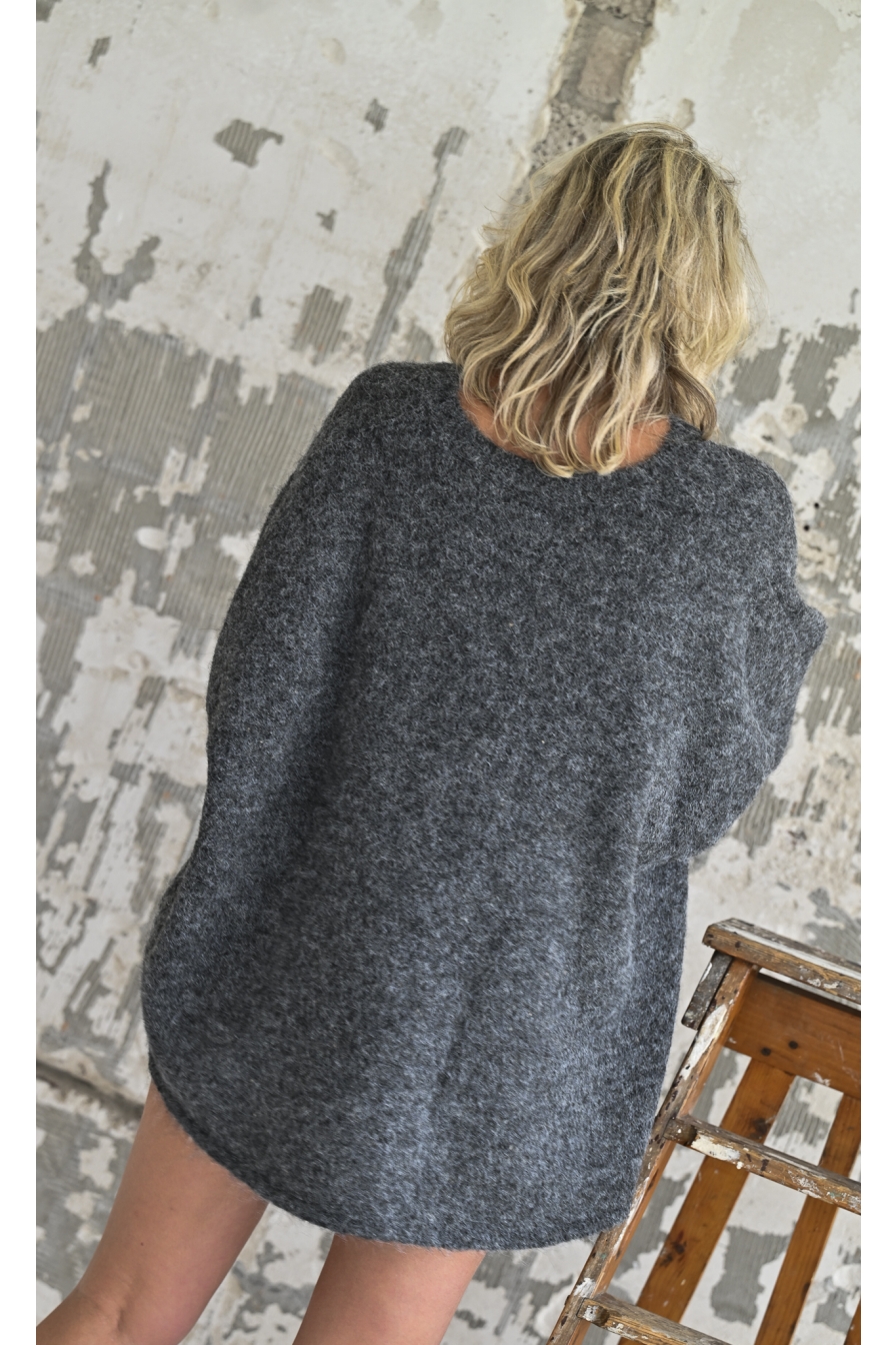Oversized Trui LOU Donkergrijs