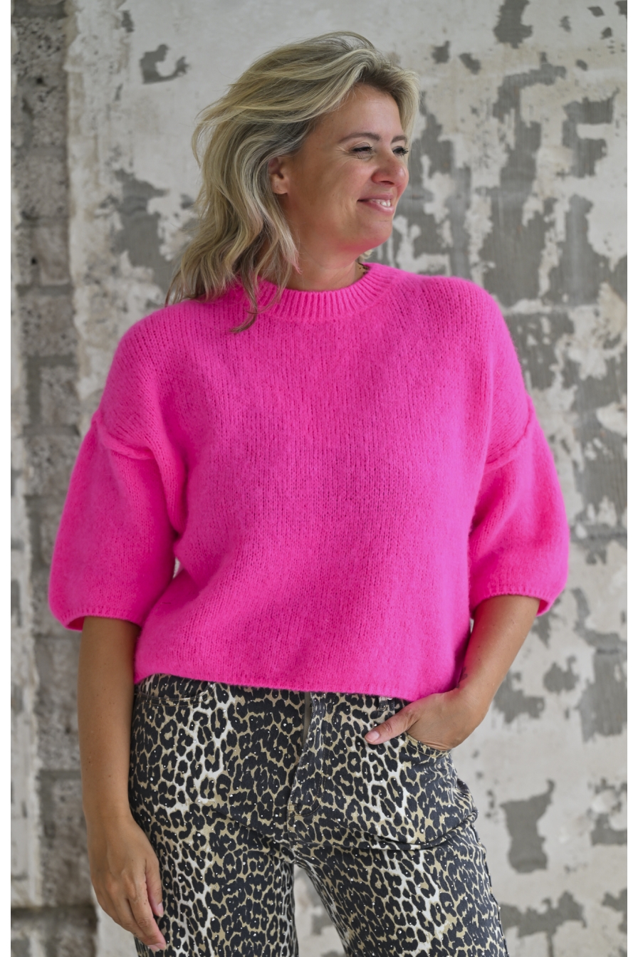 Alpaca Trui Milou Fuchsia