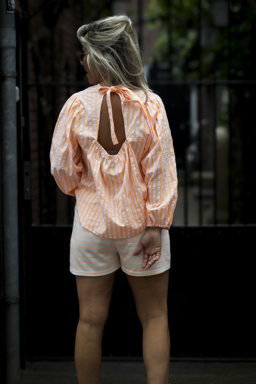 Jogging Short Wit-Oranje