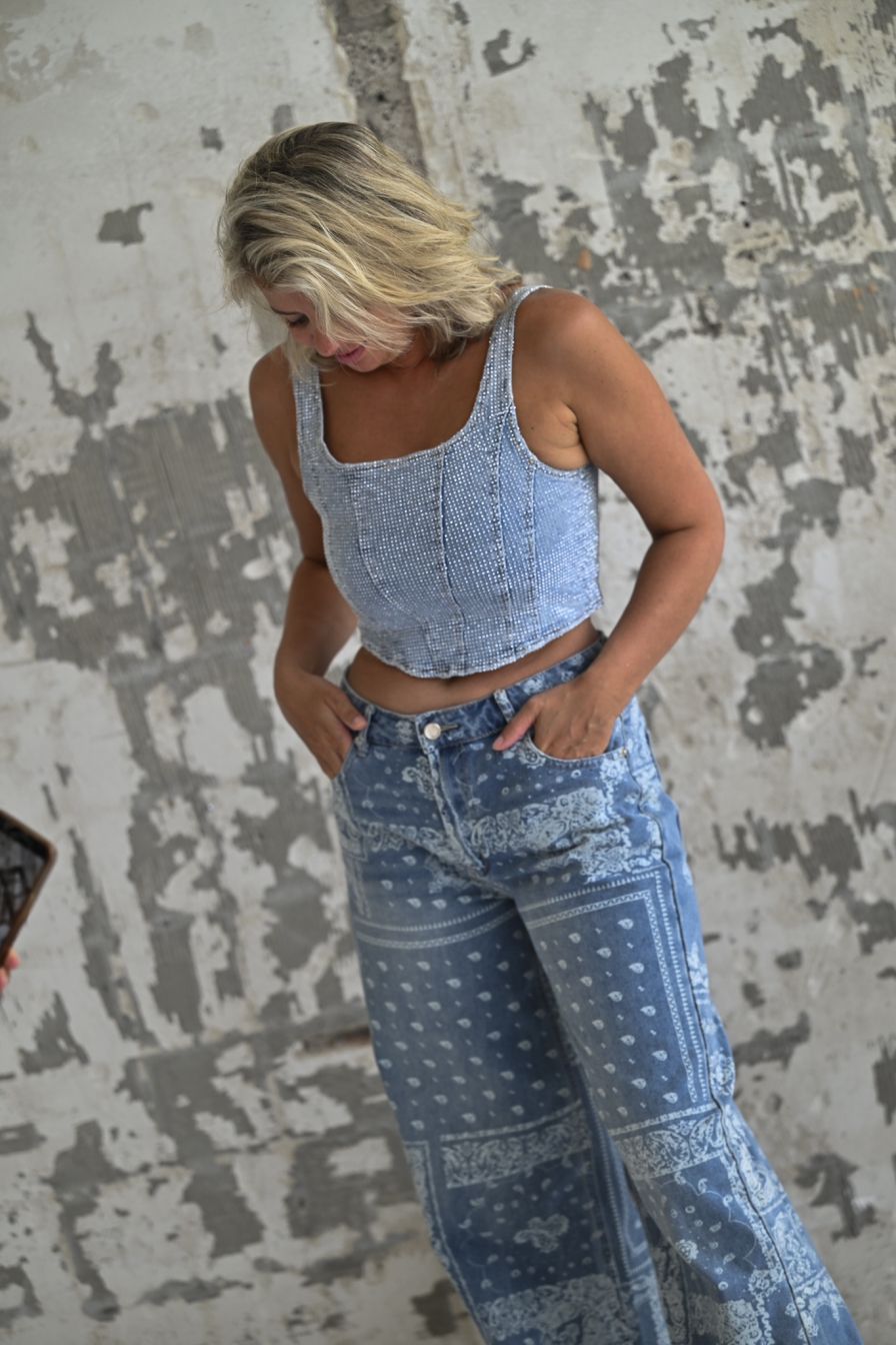 Sparkle Jeans Top