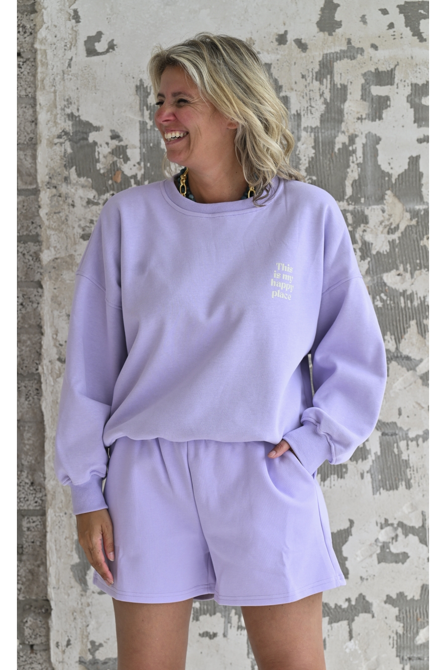 Sweater HAPPY Lila