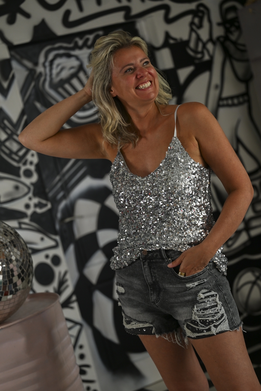 Destroyed Short Grijs