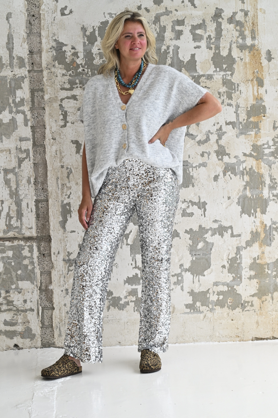 Glitter Broek Zilver