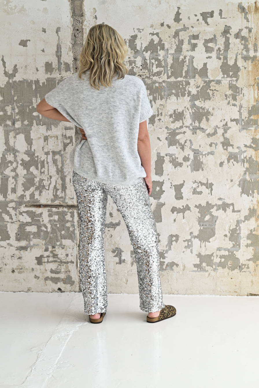 Glitter Broek Zilver