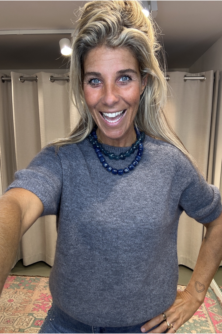 Alpaca Trui 3/4 Maxime Grijs