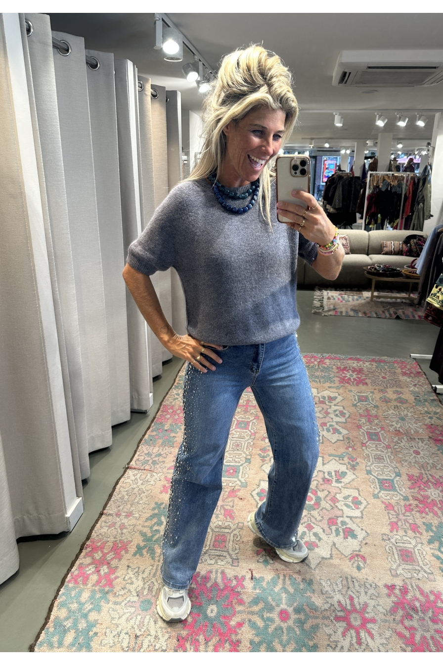 Alpaca Trui 3/4 Maxime Grijs