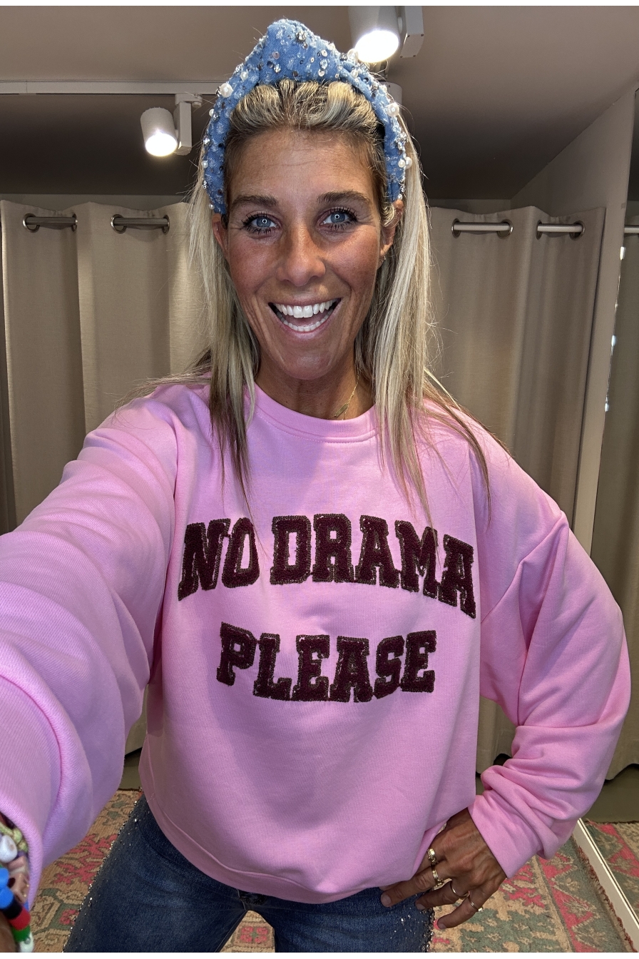 Sweater NO DRAMA Roze