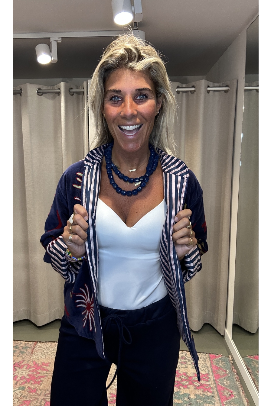 Jacket Velvet Donkerblauw