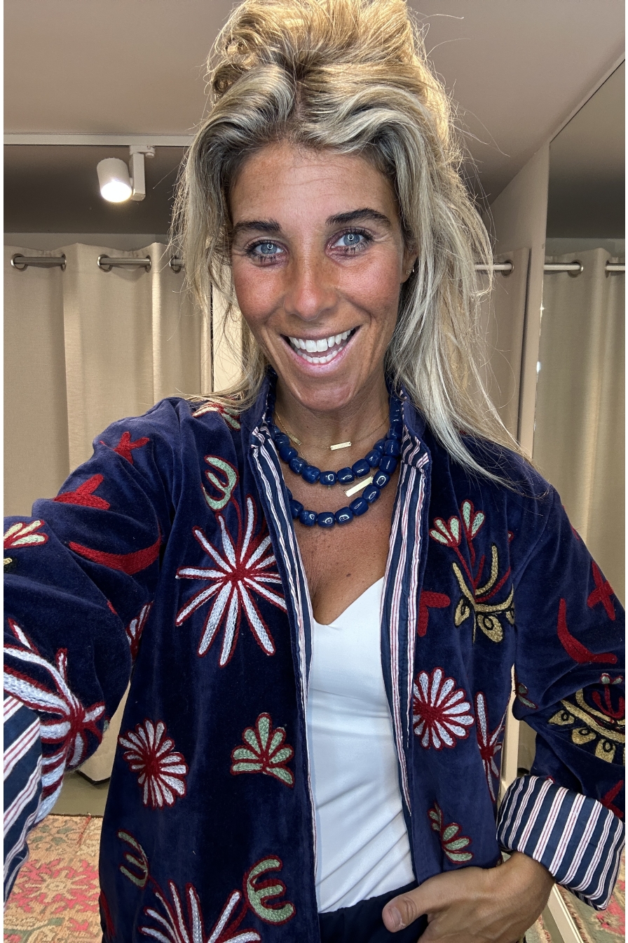 Jacket Velvet Donkerblauw