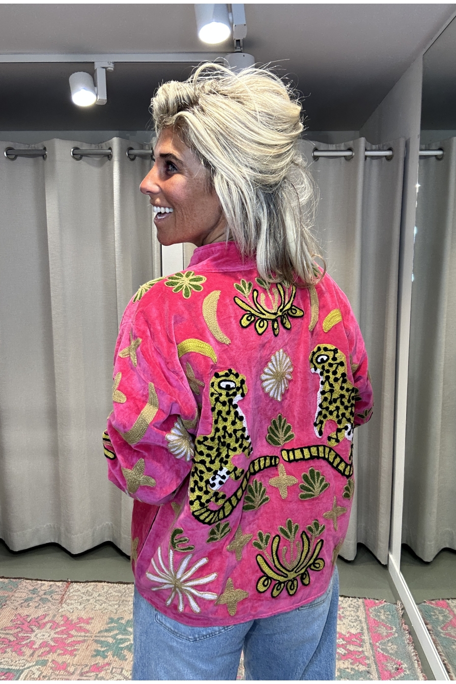 Jacket Velvet Fuchsia
