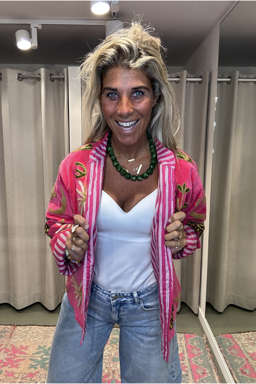 Jacket Velvet Fuchsia