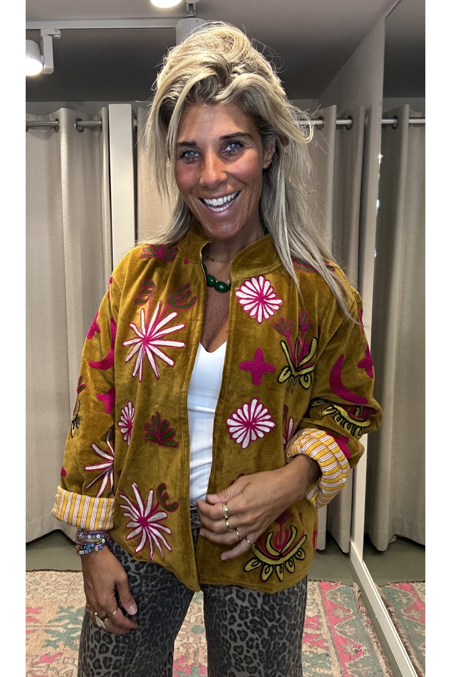 Jacket Velvet Goudbruin