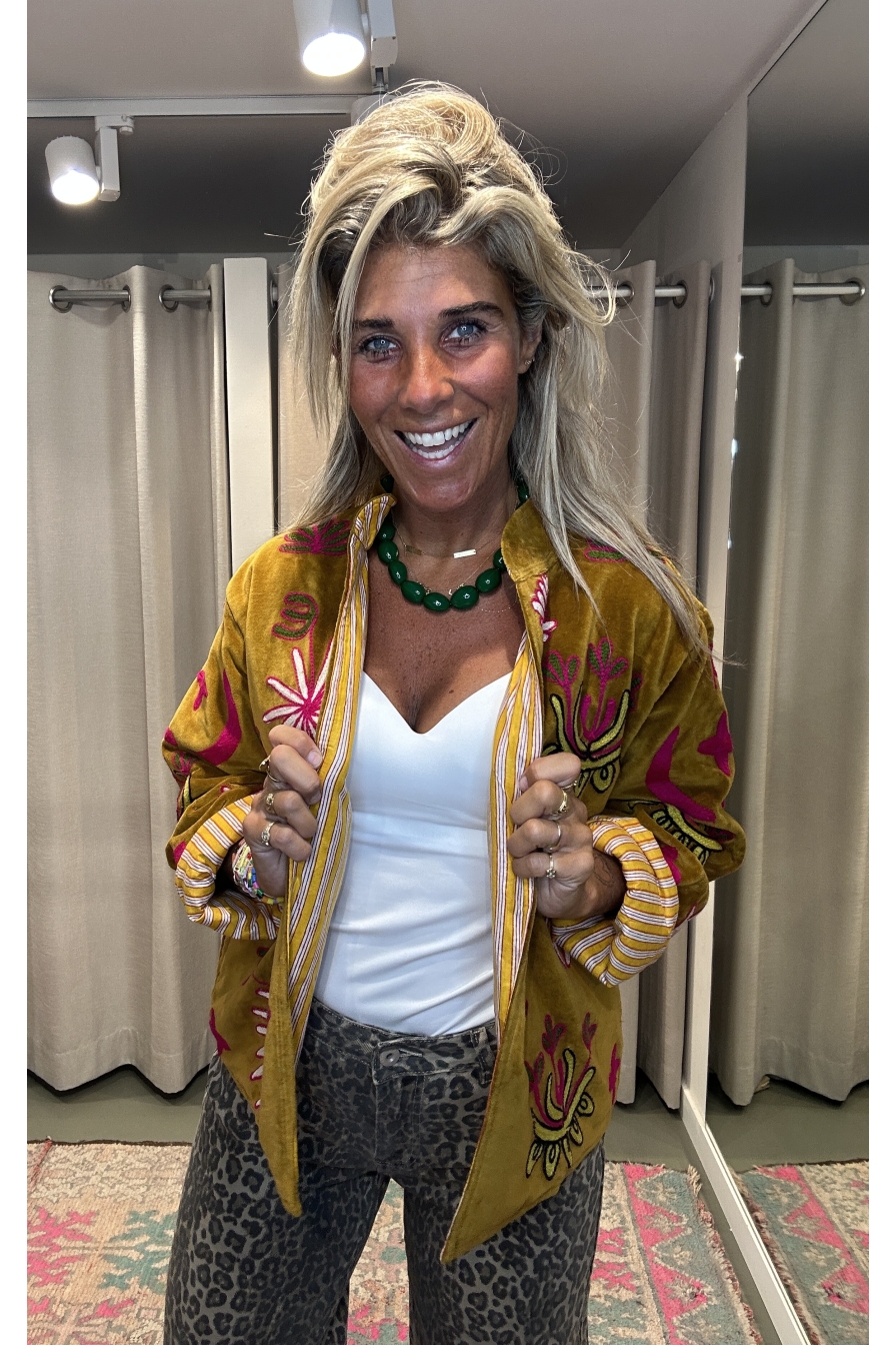 Jacket Velvet Goudbruin