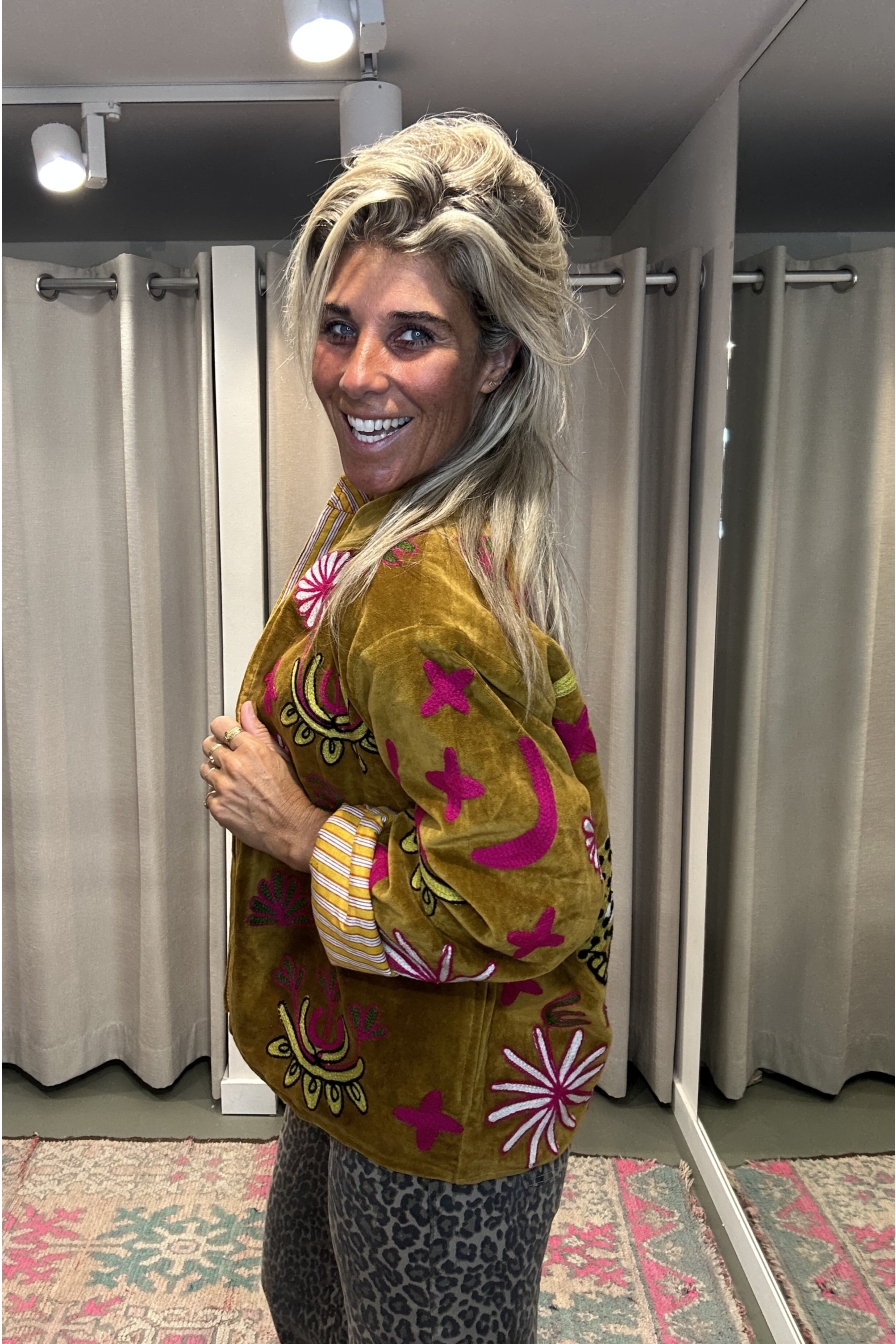 Jacket Velvet Goudbruin