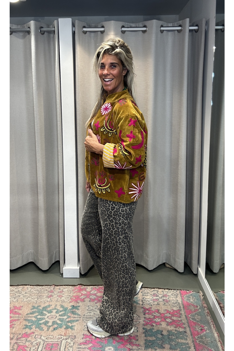 Jacket Velvet Goudbruin