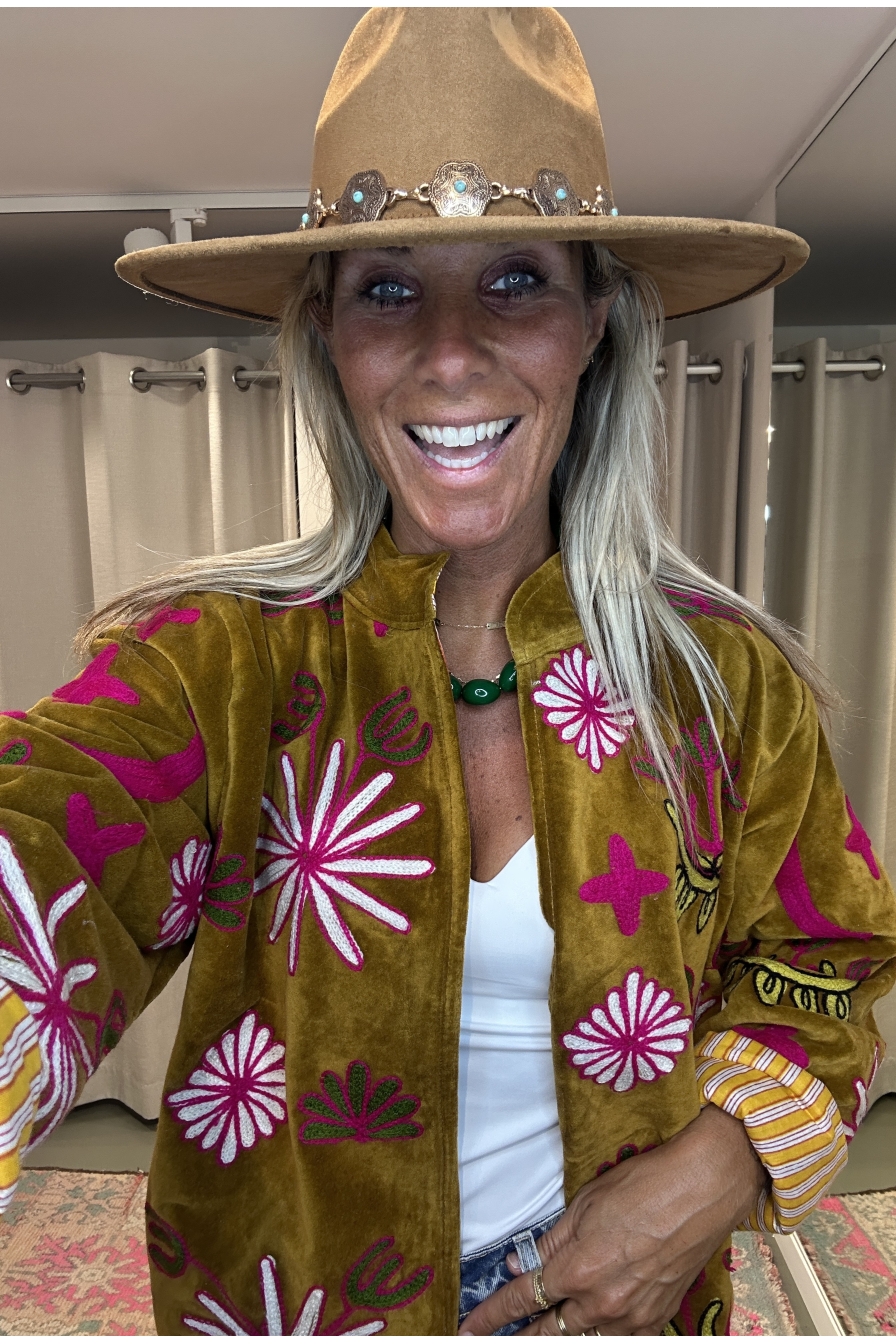 Jacket Velvet Goudbruin