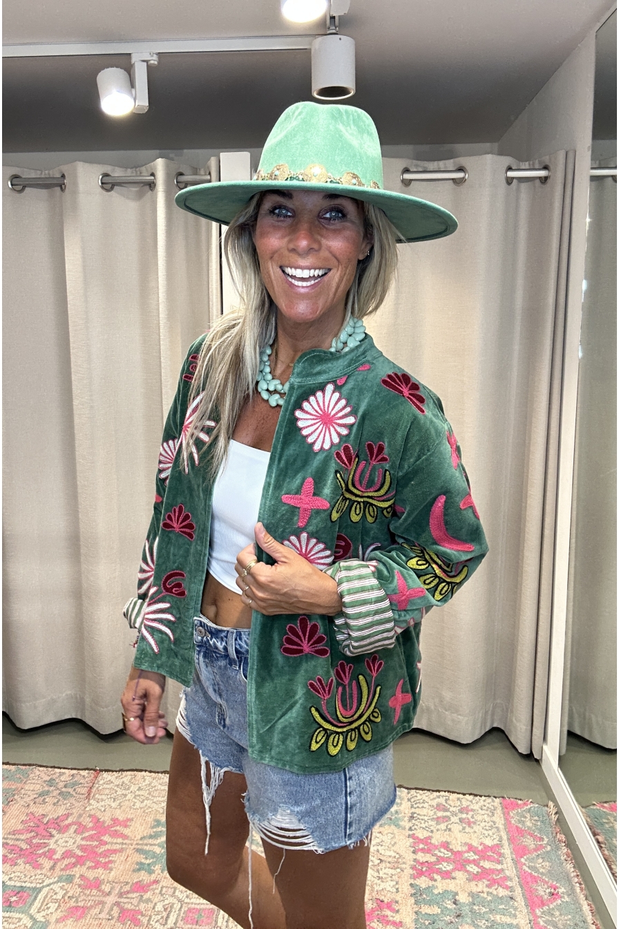 Jacket Velvet Groen