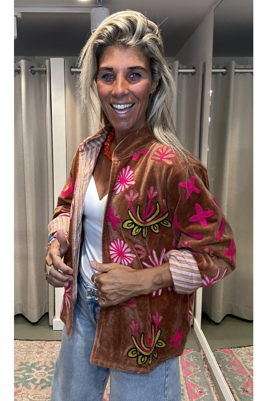 Jacket Velvet Lichtbruin