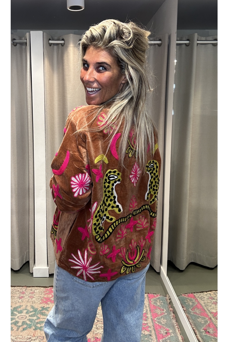 Jacket Velvet Lichtbruin