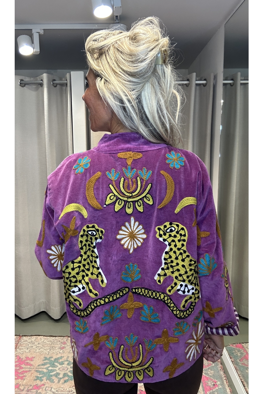 Jacket Velvet Paars